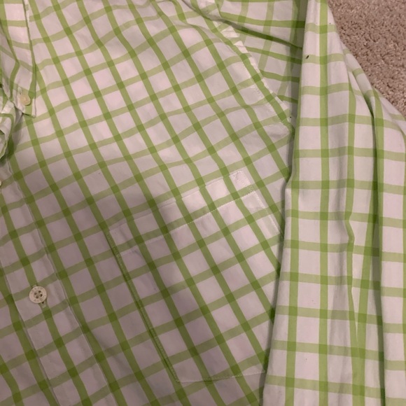 Quality Woven Shirt 100% Cotton Large Long Sleeve Green J. Crew - Picture 5 of 6